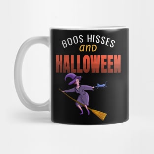 Boos hisses and halloween Mug